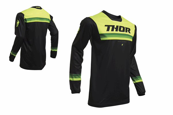【2020モデル 一斉値下げ!!】 THOR “PULSE” PINNER MXジャージ” :ブラック/アシッド 【2020モデル 一斉値下げ!!】 THOR “PULSE” PINNER MXジャージ” :ブラック/アシッド